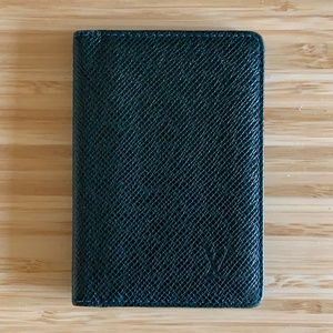 Louis Vuitton Pocket Organizer in Green Taiga Leather